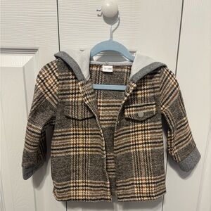 Plaid Kids Jacket with Hood - EUC